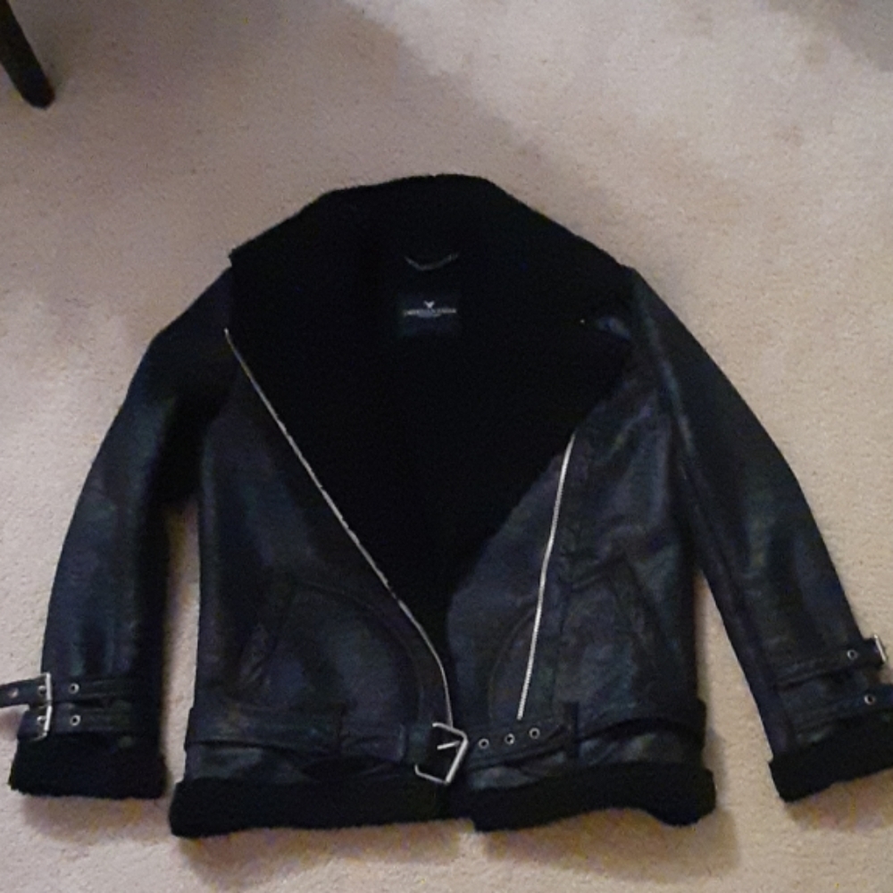 Sherpa aviator military biker coat